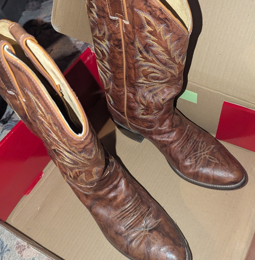 Justin Men's Marbled Deerlite Western Boots - Picture 7 of 13